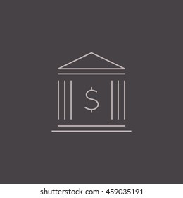  Bank Icon Vector.