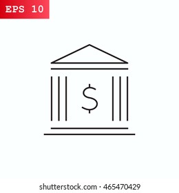  Bank Icon Vector.