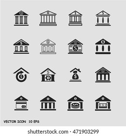 bank icon vector