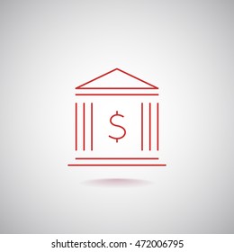  Bank Icon Vector.