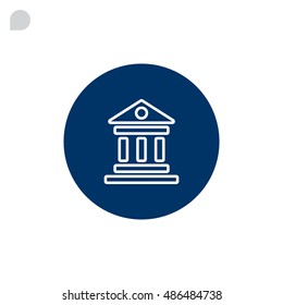  Bank Icon Vector.