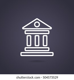  Bank Icon Vector.