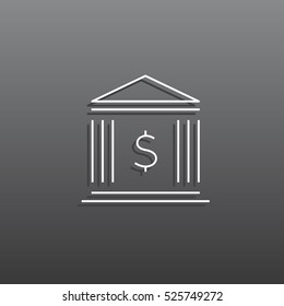  Bank Icon Vector.
