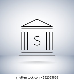  Bank Icon Vector.