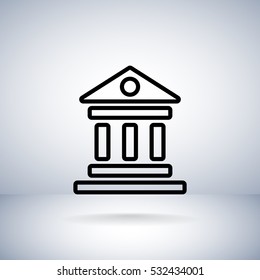  Bank Icon Vector.