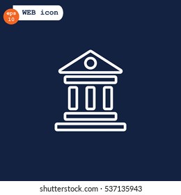  Bank Icon Vector.