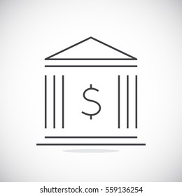  Bank Icon Vector.