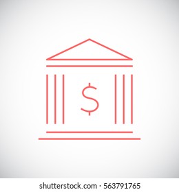  Bank Icon Vector.