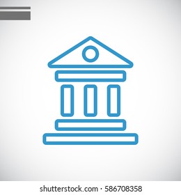 Bank Icon Vector.