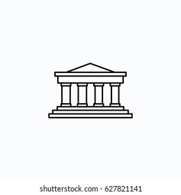 Bank icon, vector