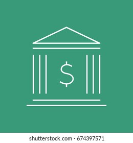  Bank Icon Vector.