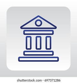  Bank Icon Vector.
