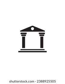 Bank Icon, Vektorsymbol mit der besten Bildqualität.