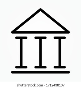 Bank icon vector Building symbol