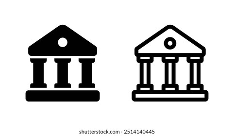 vetor de ícone de banco. Ícone de símbolo de edifício bancário