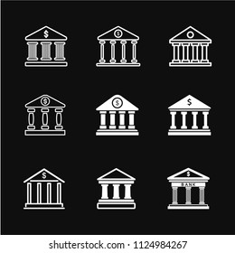 Bank icon vector, business centre illustration on background