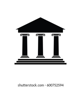 Bank icon vector ,  button Bank building sign