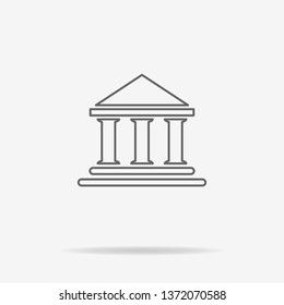 Bank icon. Vector concept illustration for design.