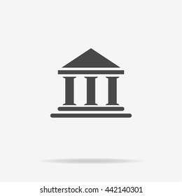 Bank icon. Vector concept illustration for design.