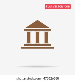 Bank icon. Vector concept illustration for design.