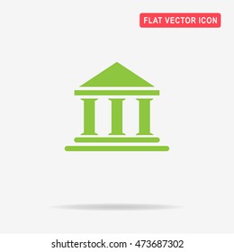 Bank icon. Vector concept illustration for design.