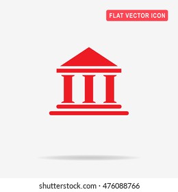 Bank icon. Vector concept illustration for design.