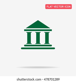 Bank icon. Vector concept illustration for design.