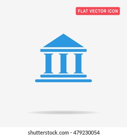 Bank icon. Vector concept illustration for design.