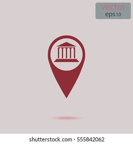 Bank icon, vector design