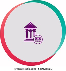 Bank  icon. Vector design.