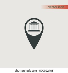 Bank icon, vector design