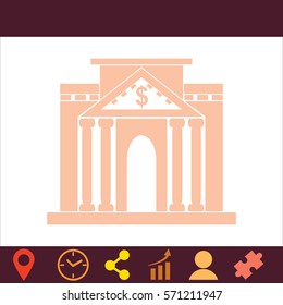 Bank  icon. Vector design.