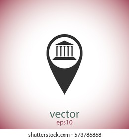 Bank icon, vector design