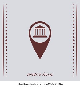 Bank icon, vector design