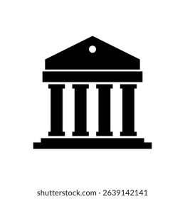 bank icon vector design concept silhouette style