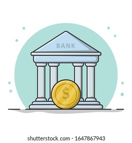 Bank Icon Vector Design Conceptual
