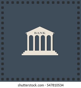 Bank icon, vector design element
