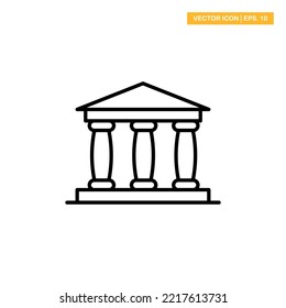 Ilustración de diseño de vectores de icono de banco