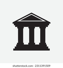 Bank Icon Vector Design isolated on white Background 