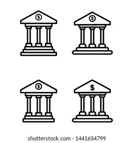 bank icon vector design template