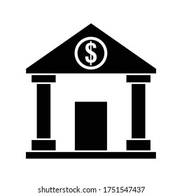 Plantilla de diseño de vectores de iconos de banco