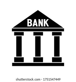 Plantilla de diseño de vectores de iconos de banco