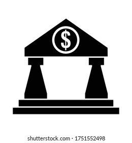 Plantilla de diseño de vectores de iconos de banco