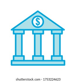 Plantilla de diseño de vectores de iconos de banco