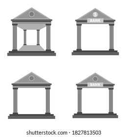 Plantilla de diseño de vectores de iconos de banco
