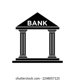 Plantilla de diseño de vectores de iconos de banco