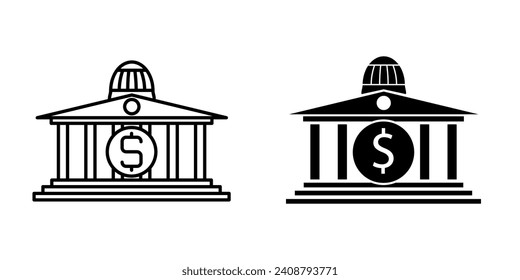 Plantilla de diseño de vectores de iconos bancarios