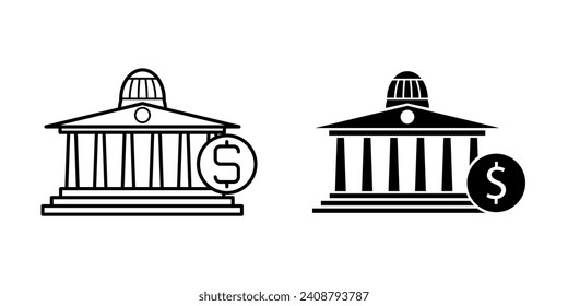 Vectordesign-Vorlage für Banksymbol