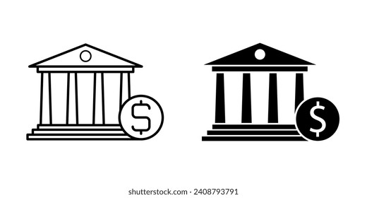 Plantilla de diseño de vectores de iconos bancarios