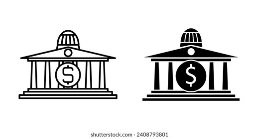 Plantilla de diseño de vectores de iconos bancarios